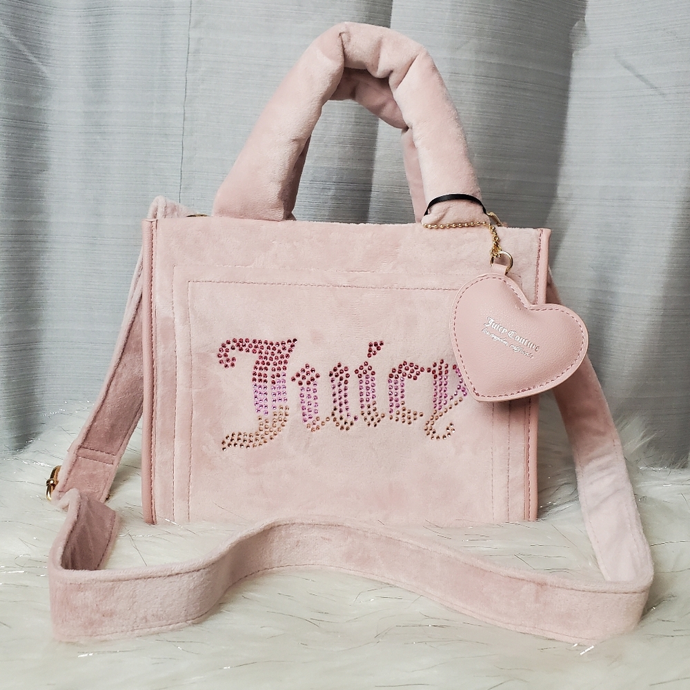 JUICY COUTURE dusty blush big spender MINI tote crossbody bag